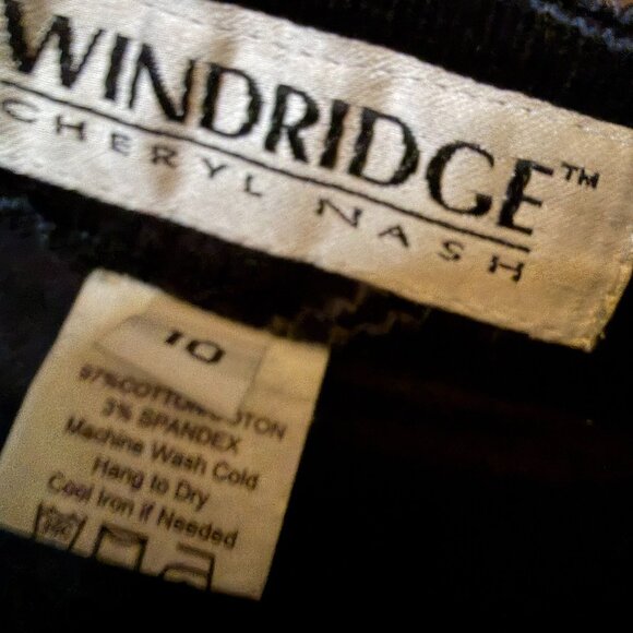 Windridge Sz 10 Women's Black Blue Paisley Boot Cut Pants Jeans - Picture 4 of 12